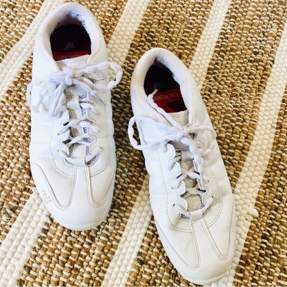 Varsity Shoes - VARSITY cheer cheerleading tennis shoes school white athletics sports 8.5